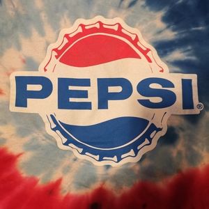 Tie Dye Graphic Tee Vintage Pepsi Cola Logo